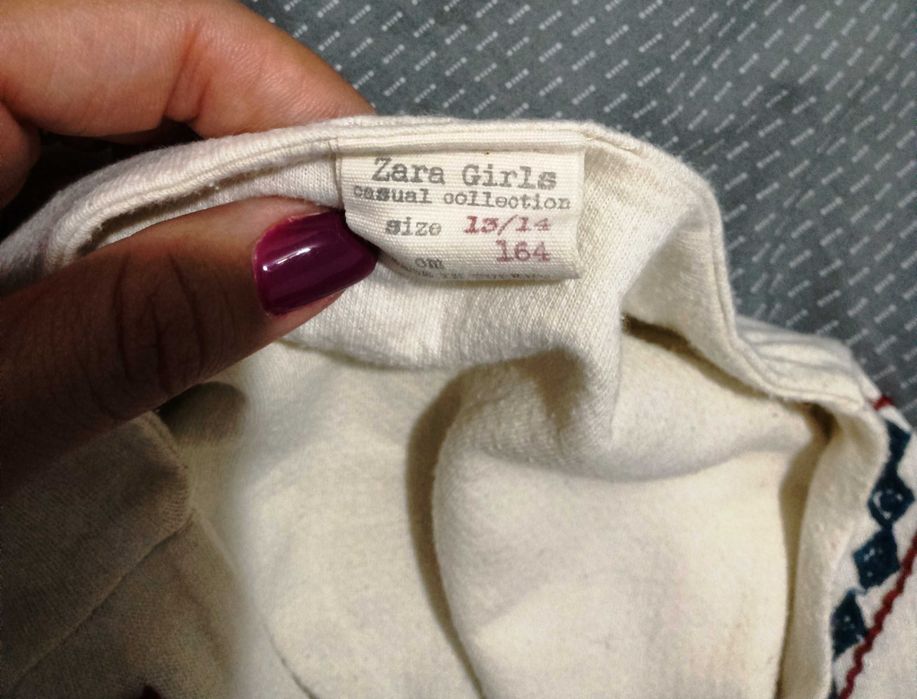 Camisola manga comprida da Zara - Tam. 13/14