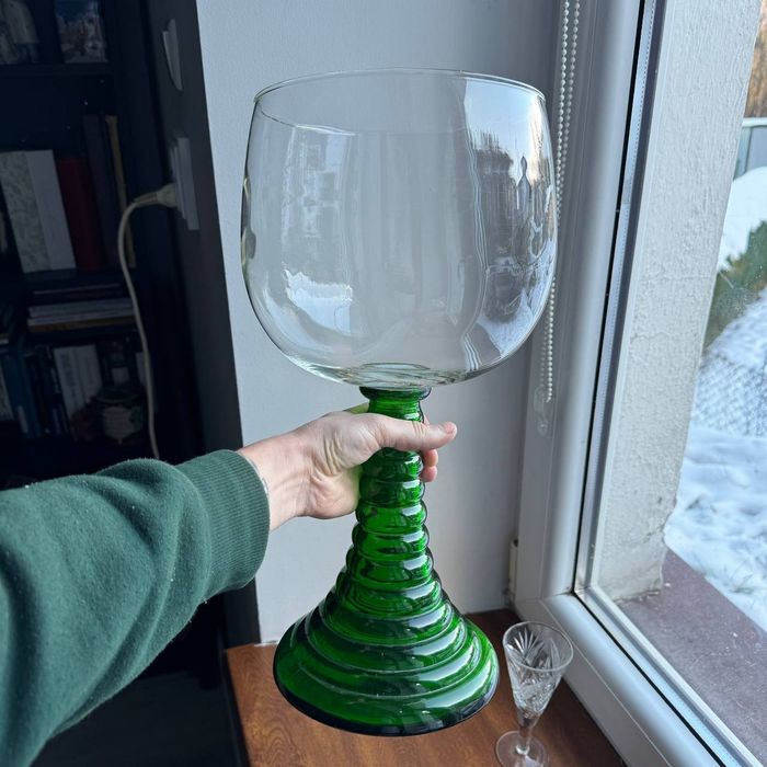 Kielich/ Wazon Gigant Rymer Kolorowe szkło Vintage