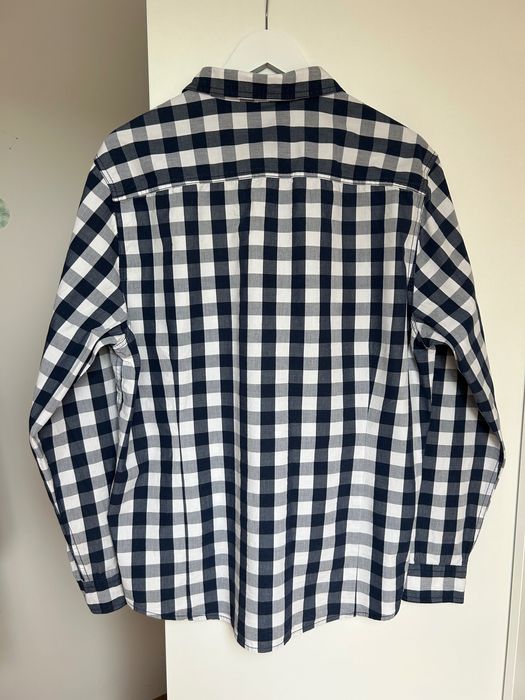 2 x koszula męska Koszula w kratę długi rękaw granatowa XL