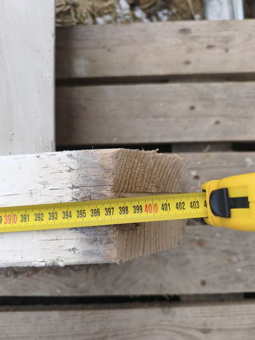 Solidne schody drewniane budowlane / drabina z krokwi – 4m – Pancerne!