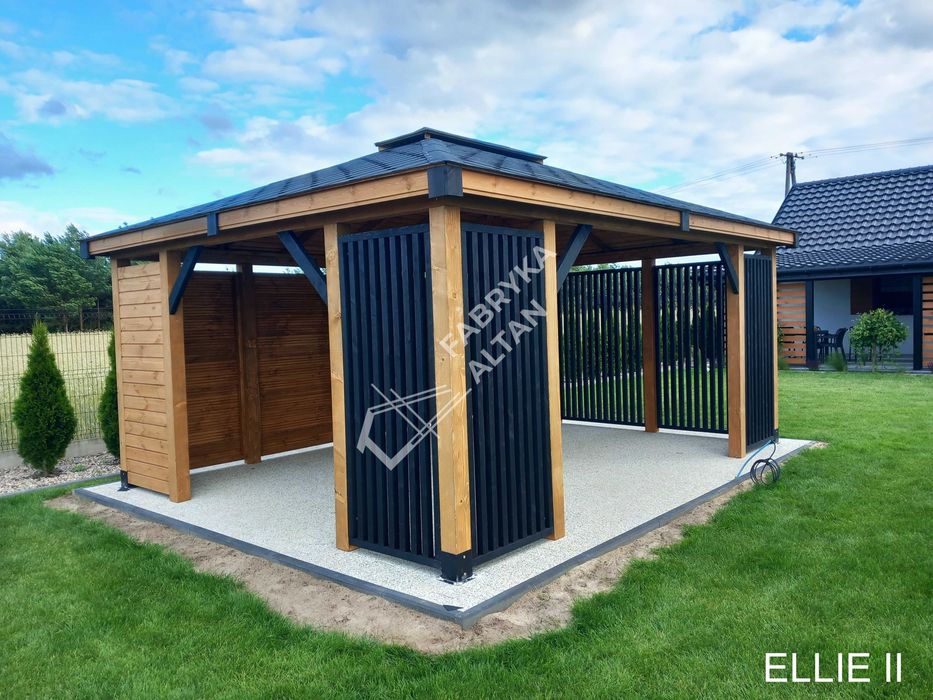 Altana ogrodowa, altany, drewniana, ELLIE II 4x5,FABRYKA ALTAN