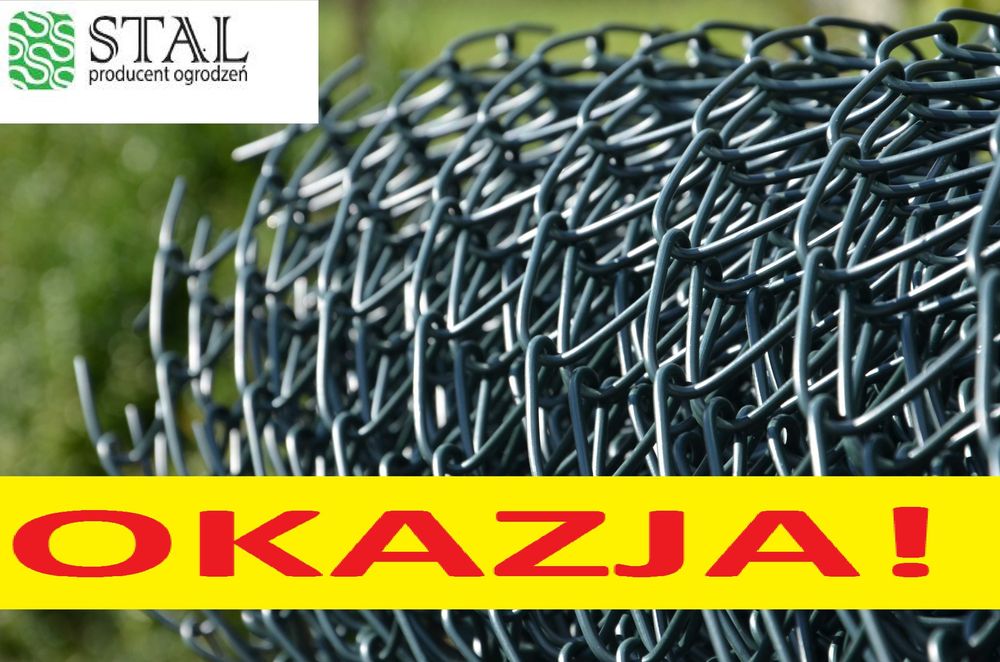 POWLEKANA Siatka Ogrodzeniowa Zielona 3.1mm 1.5m x 10m za TYLKO 135 zł