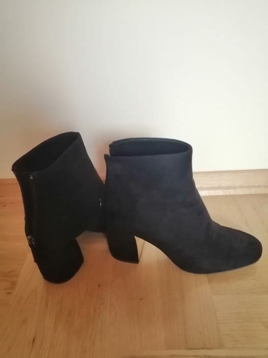 Botki czarne zamsz