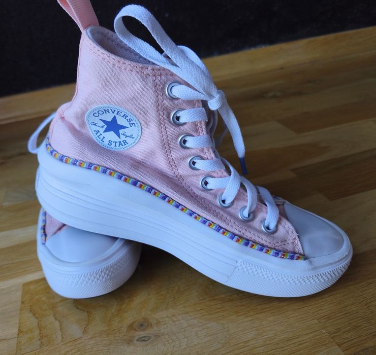 Trampki Converse Move Platforma Różowe Tęcza r. 35.5 (21.5 cm)