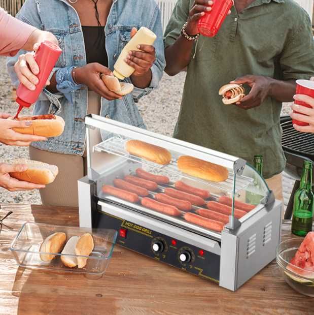 Grill do Hot Dogów 5 Rolek 12 Hot Dogów na raz Moc 1kW