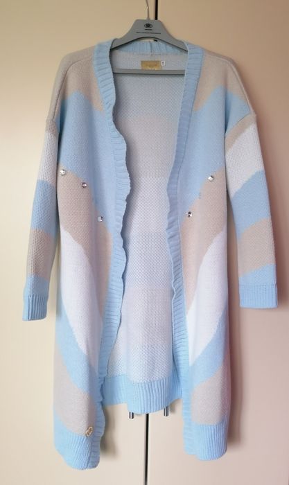 Depop Emreco Cardigan BLAUER Womens Crew Neck Jumper Sweater UK 16