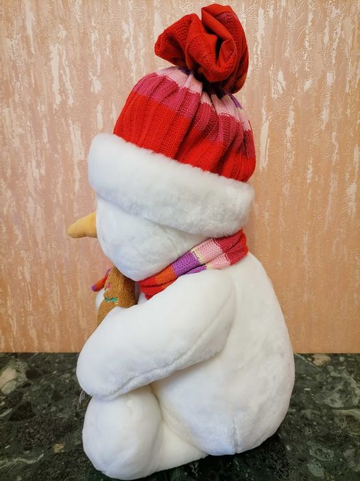 Игрушка мягкая, снеговик, 40 см