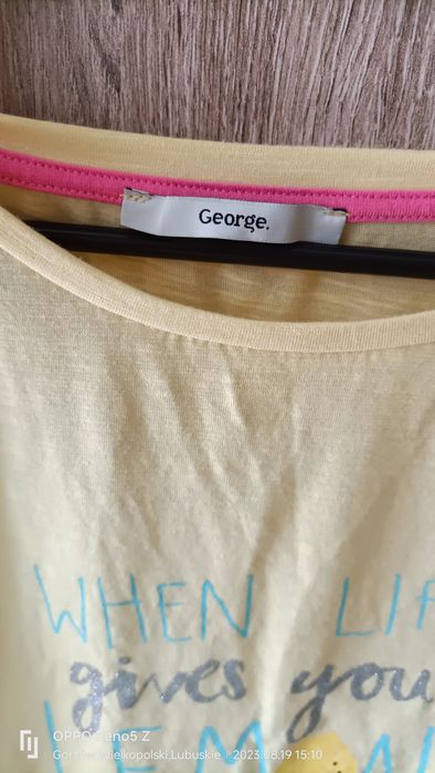 Żółta bluzka z krótkim rękawem. George