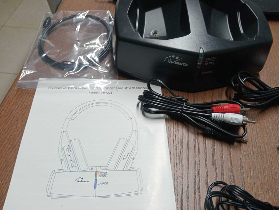 Auscultadores Híbridos Wallarge HP003 TV (Sem Atraso)+Bluetooth
