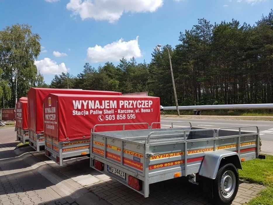 wynajem przyczepki z plandeką i bez plandeki.