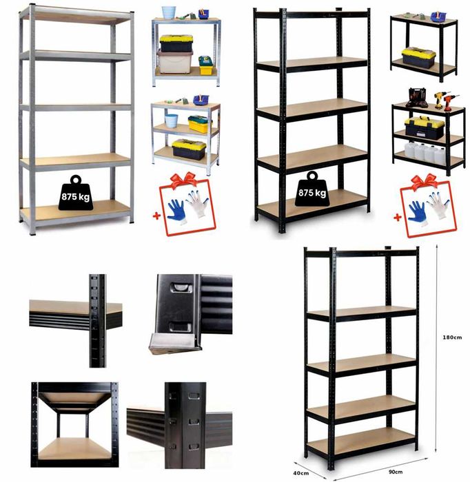 Стелаж металевий 180х90х40 см Збірний 875 кг ‼️ зі складу