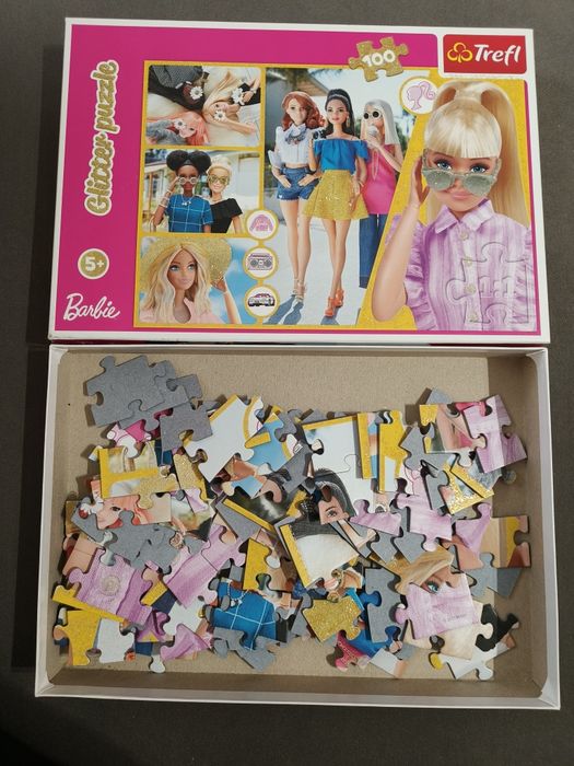 Puzzle 5+ 100 elementów Barbie