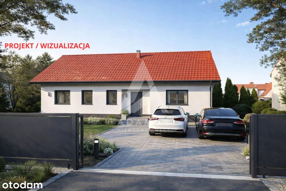 Nowy dom parterowy 78 m2 - stan surowy zamknięty.