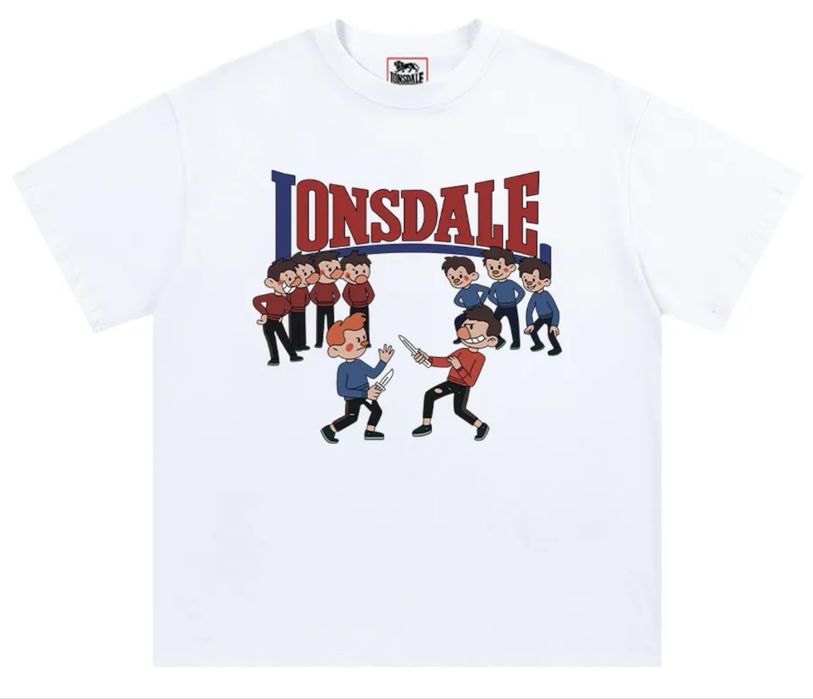 Мужская футболка Lonsdale London Casual logo унисекс лонсдейл паутина
