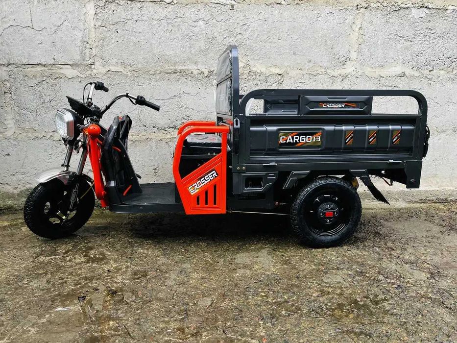 Вантажний електроскутер муравей Crosser Cargo 16/118 1200W-1500w  Сірий