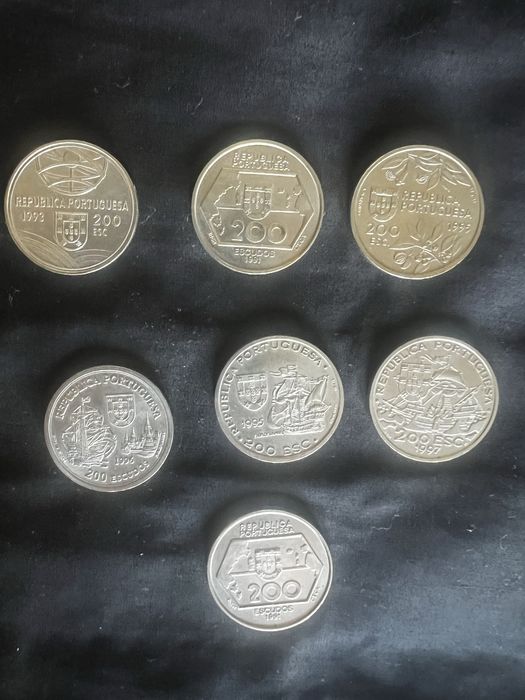 Moedas 200 escudos Serie Descobrimentos Portugueses