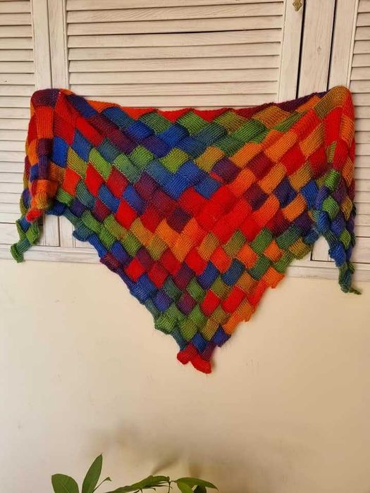 Chusty  entrelac   obszerne  i cieplutkie