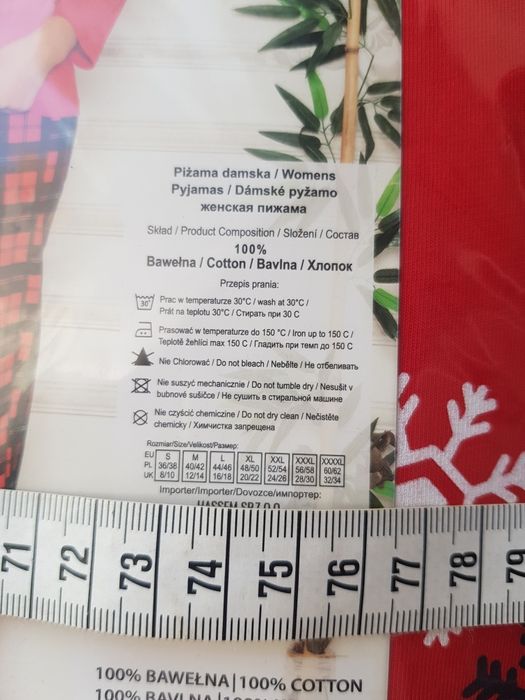 Piżama damska świateczna bawełna