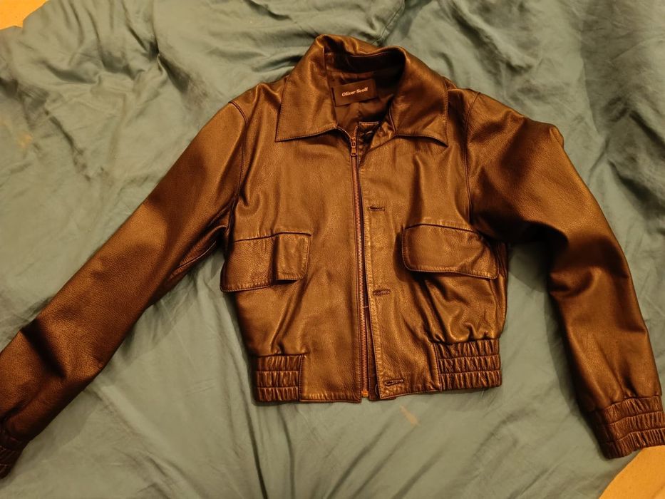 Włoska Damska skórzana kurtka roz.38 Oliver Scott