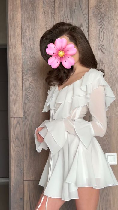 Сукня-комбінезон з рюшами