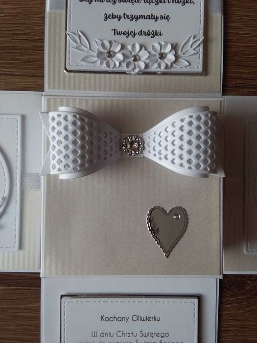 Kartka na Chrzest, chrzciny, exploding box, kartka eksplodująca