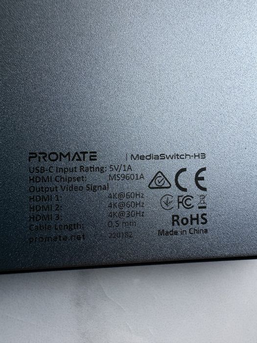 Перехідник HDMI Promate Mediaswitch-h3