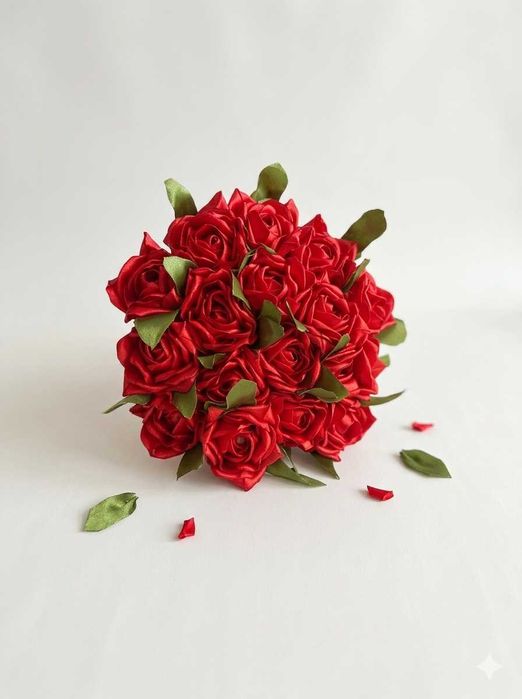 Квіти з атласної стрічки