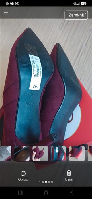 Botki bordo nowe Jasper Cornan 36/36.5