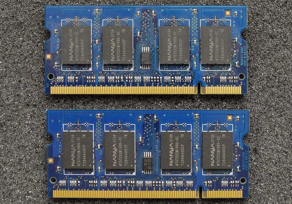 2 х SO-DIMM DDR2 512MB 667MHz Nanya
