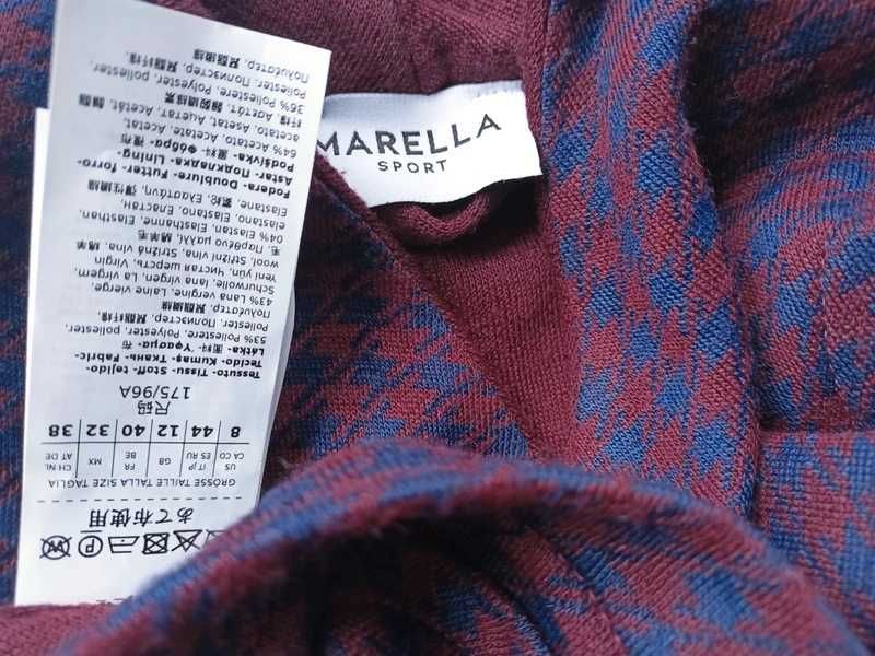 Max Mara wiązany sweter w pepitkę 40