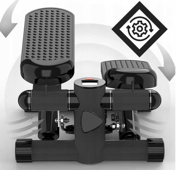 Степпер тренажер  с эспандером и счетчиком калорий мини степпер