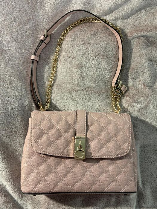 Torebka Guess, różowa, Gaia Convertible Xbody Flap, nowa