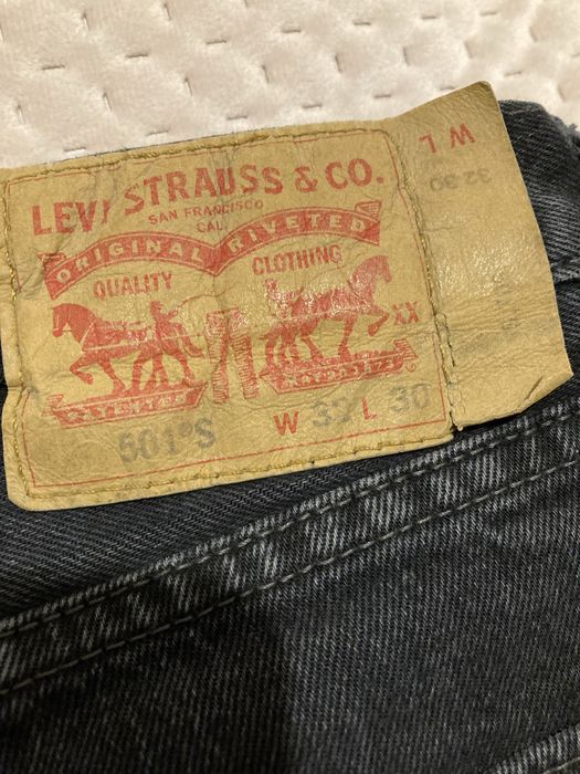 Levi’s 501 S Rozmiar 32 na 30 Kolor Czarny 100% Bawełna