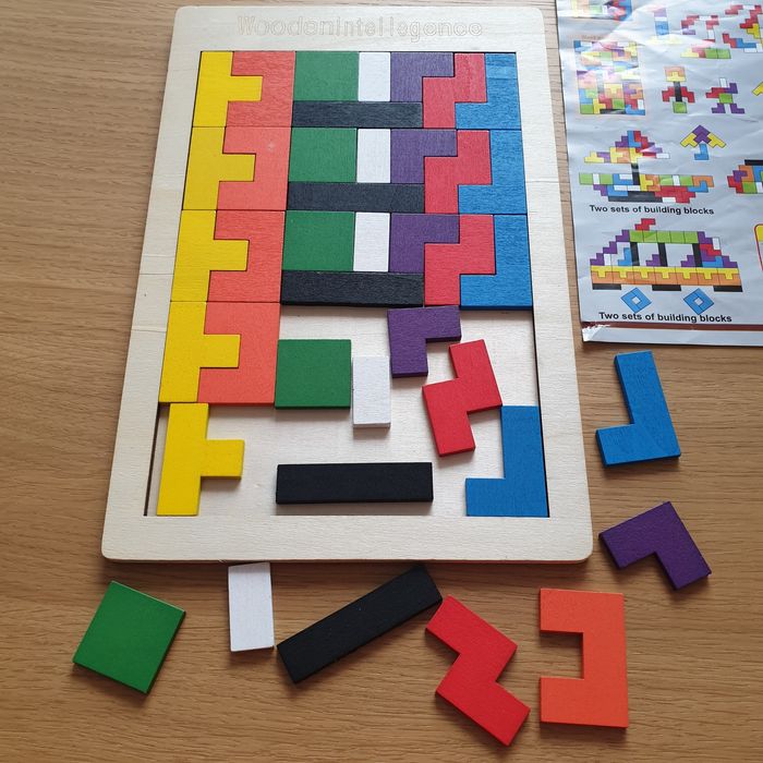 Block Puzzle drewniane układanka sklejka