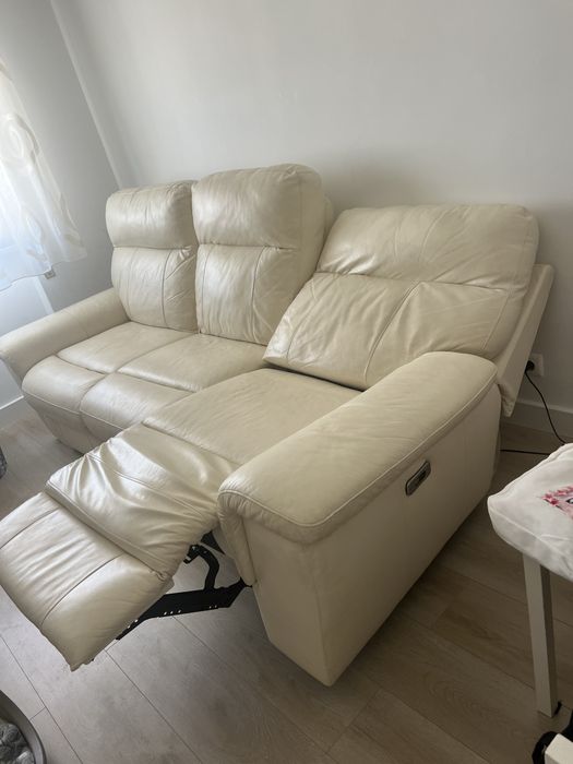 Sofá Chateau d’Ax em pele 3 lugares com 2 relax elétricos