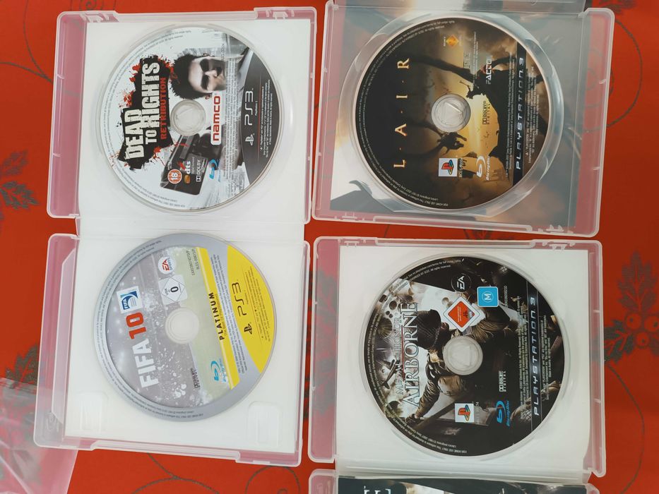 4 jogos PlayStation 3( FIFA 10, DEAD TO RIGHTS, LAIR e MEDAL OF HONOR