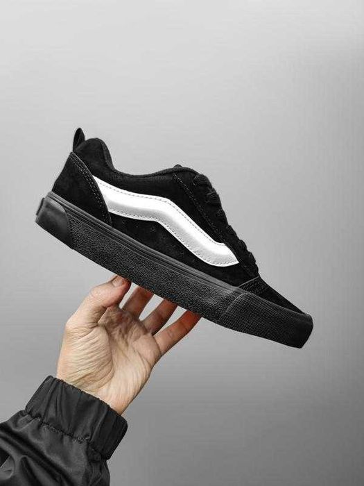 Vans Knu Skool Black кросівки кеди ванси Кню скул чорні ТОП якість