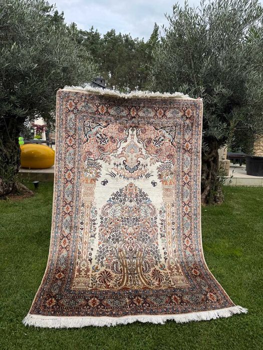 Dywan Jedwabny r.tkany dywan perski GHOUM / Qom 200x120 galeria 27 tyś