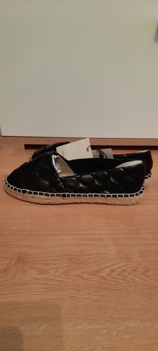 Reserved nowe espadryle buty damskie czarne r 37 24 cm