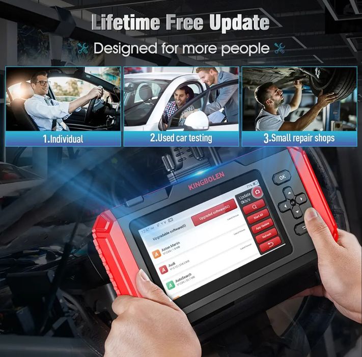 Máquina Diagnóstico Kingbolen S500 OBD2 sistemas ABS/SRS/ECM/TCM NOVO