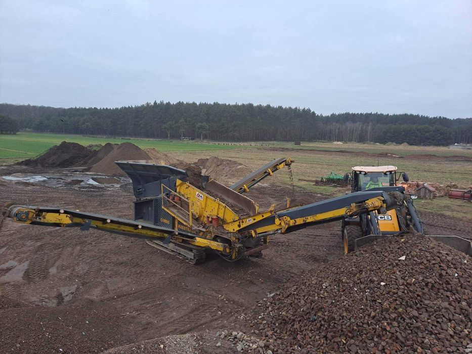 kruszenie, przesiewanie gruzu, rozbiórki, wynajem, usługa, kruszywa