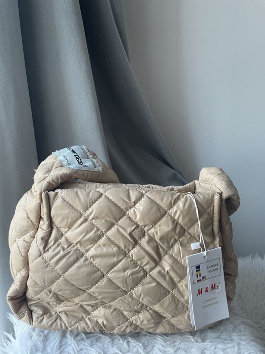 Nowa beżowa kurtkowa torebka