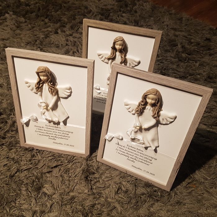Aniołki na okolicznościowe personalizowane - rękodzieło  !!!