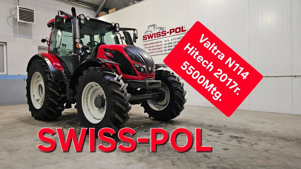 Valtra N 114 HITECH Bardzo Ładny Stan N134 A114 Massey 5611 John M  Transport Więcej  ogłoszeń na https://swiss-pol.eu/