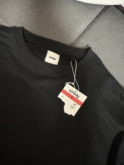 Bluza damska czarna Crop top krótka długie rękawy