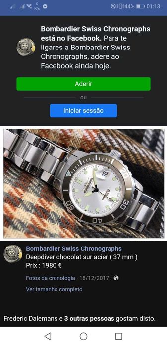 Relógio de senhora/unisexo Bombardier Deepdiver 200ATM