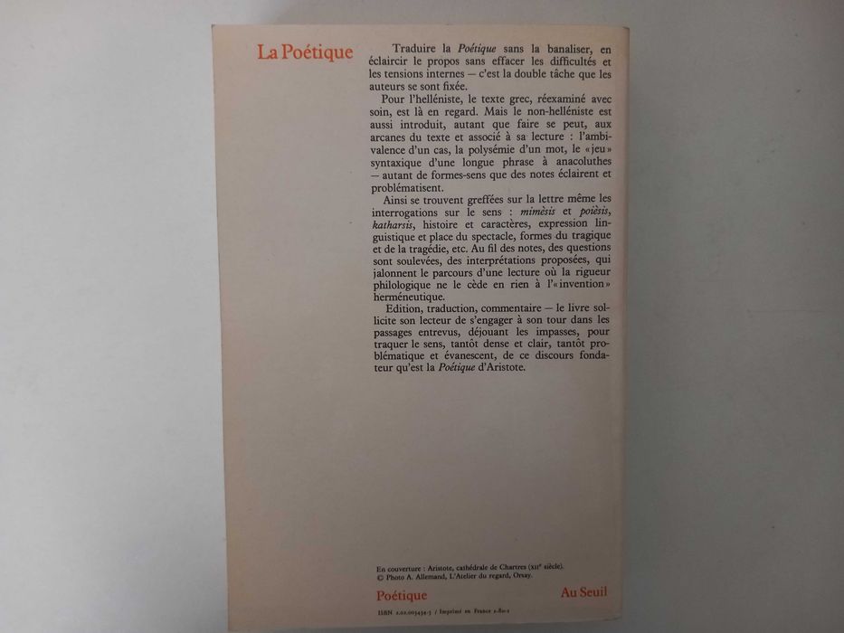 La Póetique - Aristote