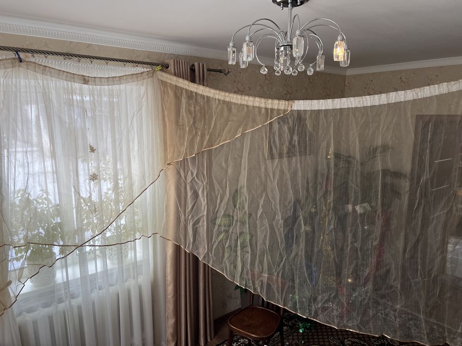 Тюль беж капучино