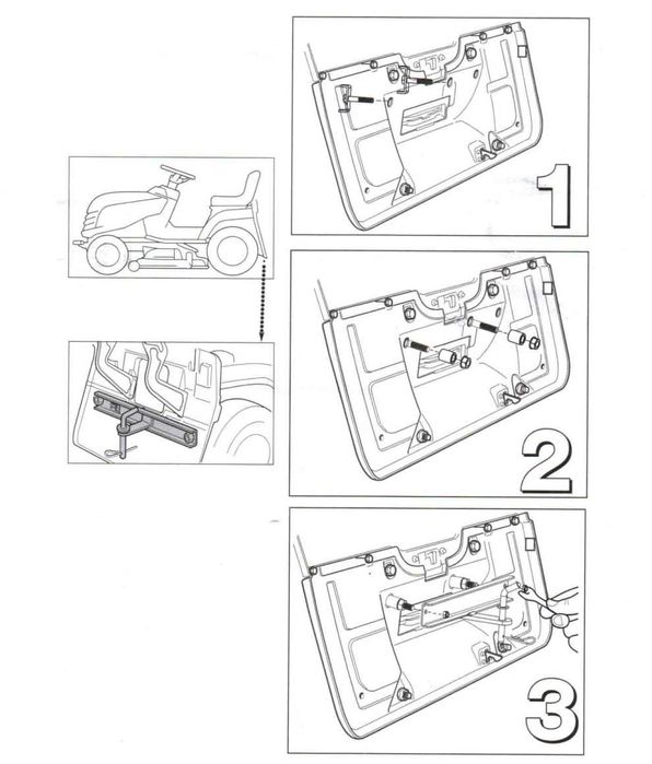 Zaczep tylny do przyczepki traktorka Stiga Estate