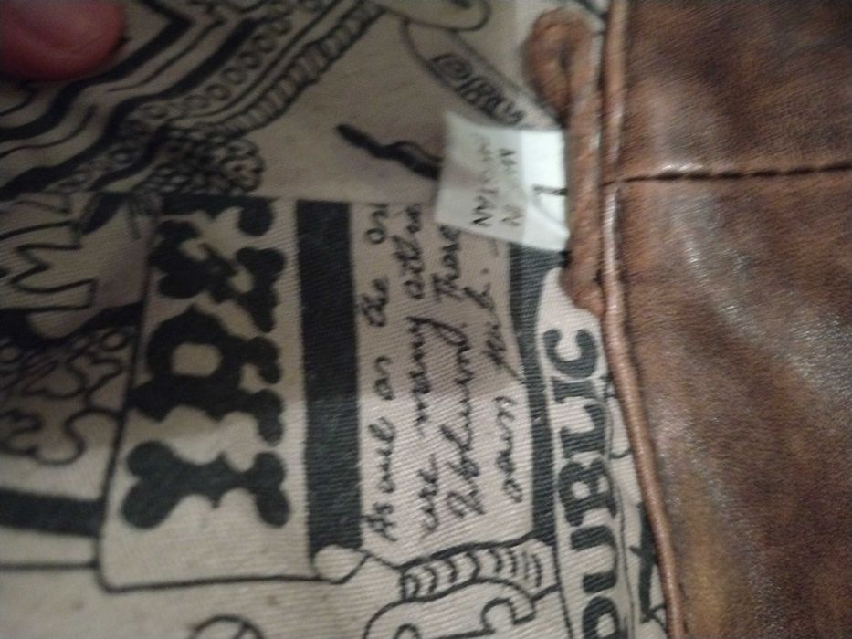 Kurtka skórzana w kolorze brąz